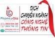 Dịch tài liệu chuyên ngành công nghệ thông tin