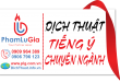 Dịch thuật tiếng Italia